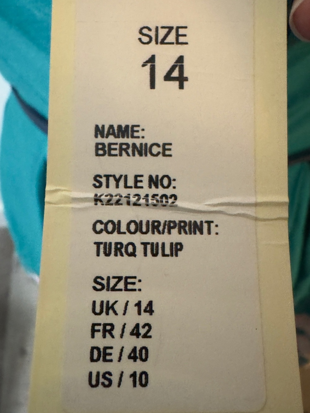 Lindy Bop Turquoise Midi Dress with Pink Tulip Floral Hem - Picture 7 of 7